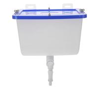 HORIALENCE Wall-Mounted Plastic Water Storage Tank for Bathroom 12.5l Thickened Square Washroom Wall Water Container with Lid and Spigot for Hair Washing and Bathing