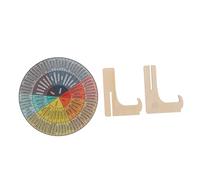 HORIALENCE Wooden Emotions Wheel Stand Double-sided Calming Chart for Home Office Unique Psychological Decor for Mental