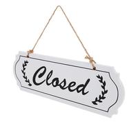 HORIALENCE Wooden Open Closed Sign for Door with Double Sided Display and Hanging Jute Rope, Minimalist Elegant Style Suitable for Outdoor Cafes and Shops
