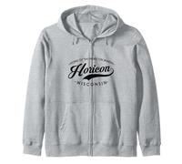 Horicon WI Home of the Horicon Marsh for Men Women. Zip Hoodie