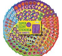 HORIECHALY Smelly Stickers Scratch and Sniff for Kids, Scented Stickers 48 Sheets 746 PCS 16 Different Scents, Sensory Fun Positive Reward for Classroom Engagement and Creative Play
