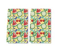 Horienteeon 2 Pcs Watermelon, Lemon, Cherry Kitchen Towels, Fruits Decorative Dish Towel Dishcloths Multi-use Tea Towel, Reusable Drying Hand Towels Housewarming Gifts40×60cm