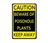Horienteeon Caution Beware of Poisonous Plants Sign 20x30cm Waterproof & Rustproof Aluminum Signs for Home Farm Yard