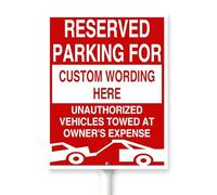 Horienteeon Custom Reserved Parking Sign With Stake Custom No Parking Sign Personalized Street Yard Sign Rustproof Sturdy Aluminum Sign For Outdoor Yard Garden Decoration Use Easy Install 8x12"