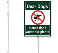 Horienteeon Dear Dogs Please Don't Water Our Plants No Dog Poop Or Pee Sign For Yard 7x8.8inch Rustproof Aluminum Street Business Porch Farmhouse Ranch Farm Courtyard Decoration