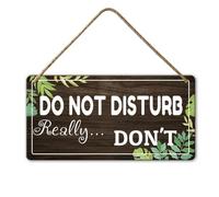 Horienteeon Do Not Disturb Really...Don't Door Sign Hanging Do Not Disturb Wooden Wall Hanger Indoor Outdoor Farmhouse Home Porch Party Decor 6x12inch