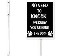 Horienteeon Do Not Knock,We Know You'Re Here,The Dog Sign For Yard 8x12inch Rustproof Aluminium Home Farm Street Garden Porch Yard Decor Outside Outdoor Lawn
