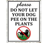 Horienteeon Do Not Let Your Dog Pee On The Plants Aluminum Sign No Pee Or Poop Dog Signs Garden Business Flowerbeds Wildflowers Neighborhood Outdoor Lawn Roads Street Porch Farm Courtyard 8x12"
