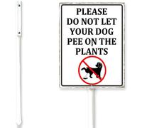 Horienteeon Do Not Let Your Dog Pee On The Plants Yard Sign With Stake No Dogs Allowed Rustproof Neighborhood Street Wildflowers Farm Home Lawn Walkway Ground Porch Aluminium Decorations 7x8.8"