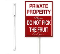 Horienteeon Do Not Pick The Fruit Yard Sign With Stake No Trespassing Private Property Neighborhood Street Business Caution Outdoor Aluminum Plaque Decorations For Home Garden Lawn 8x12"