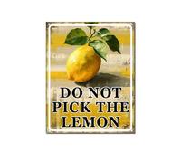 Horienteeon Do Not Pick The Lemon Aluminum Sign Fruit Lemon Vegetables Fruits Herb Garden Rustproof Street Outdoor Use Decorations Home Garden Wall Hanging 5x8"