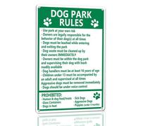 Horienteeon Dog Park Rules - Use At Your Own Risk, Owners Legally Responsible Aluminium Sign 30×40cm, Sturdy Aluminum Metal Signs Rust Free, Pet Animal Sign for Outdoor, No Dog Walking Signs