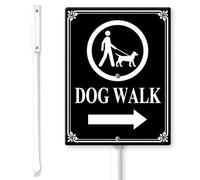 Horienteeon Dog Walk - Owners Must Clean-Up And Leash Their Dogs Yard Sign with Stakes 20×30cm, Sturdy Aluminum Yard Signs Rust Free, No Dogs Allowed No Dog Walking On This Property Signs