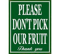 Horienteeon Don't Pick Our Fruit Aluminum Sign Private Property Orchard Sign Street Yard Garden Caution Notice Neighborhood Aluminium Home Garden Yard Decor Outside Outdoor Lawn 8x12"