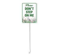 Horienteeon Don't Step On Me Yard Sign With Stake Stop Here Lawn Wildflowers Aluminium Neighborhood Rustproof Farm Outdoor Ground Outside Metal Decorations 7x8.8inch