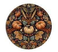 Horienteeon Fall Pumpkin Wall Clock Pumpkin Harvest Wooden Non Ticking Silent Quartz Bedroom Living Room Office Gym Bathroom Patio Decor Decorative Clocks Shop Hotel Round 10"