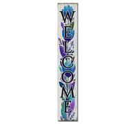 Horienteeon Front Porch Welcome Sign Tulip Mother Day Welcome Signs Spring Summer Floral Farmhouse Porch Vertical Wooden Plaque Entryway Home Outdoor Seasonal Decoration 8x32inch