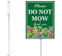 Horienteeon Garden Sign Do Not Mow Sign With Stake No Mowing No Trespassing Private Property Neighborhood Metal Outdoor Lawn Decor Farm Aluminium Decorations 7x8.8"