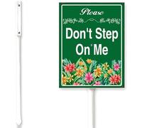 Horienteeon Garden Sign Don't Step On Me Sign With Stake No Trespassing Private Property Neighborhood Lawn Yard Prop Decorations,Outdoor Aluminium Décor 6x4.6"
