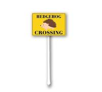 Horienteeon Hedgehog Crossing Sign With Stake Hedgehog Yard Sign Security Slow Down Sign 8x12inch Road Farm Zoo Wildlife Animal Rustproof Outdoor Aluminum Decorations For Home Garden Lawn