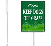 Horienteeon Keep Dogs Off Grass Yard Sign With Stake Keep Off Grass Neighborhood Grass Metal Outdoor Lawn Decor Farm Aluminium Decorations Street Flowerbeds 6x4.6"