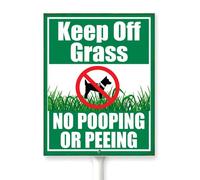 Horienteeon Keep Dogs Off Grass Yard Sign With Stake No Pooping Or Peeing Rustproof Neighborhood Aluminium Street Business Home Farm Garden Porch Decor Outside Outdoor Lawn 8x12"