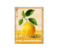 Horienteeon Lemon Aluminum Sign Summer Fruit Lemon Vegetables Fruits Herb Garden Caution Safety Metal Decoration Plaque For Outdoor Use 12x16"