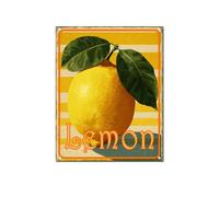 Horienteeon Lemon Aluminum Sign Summer Fruit Lemon Vegetables Fruits Herb Garden Caution Safety Metal Decoration Plaque For Outdoor Use 8x12"