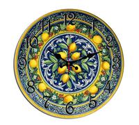 Horienteeon Lemon Wall Clock Lemon Fruit Summer Wooden Decorative Silent Non Ticking Battery Operated Wood Clock For Bedroom Bathroom Living Room Office School Kitchen Round 10 Inch