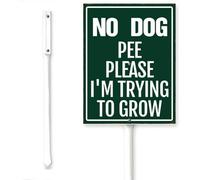 Horienteeon No Dog Pee Please,I'm Trying Grow Yard Sign With Stake Keep Off Grass No Pet Allowed Neighborhood Caution Rustproof Aluminum Street Outdoor Use Decorations Home Garden Lawn 7x8.8"