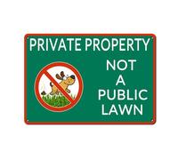 Horienteeon Not a Public Lawn Private Property Sign 30x40cm Reflective Aluminum Sign Fade Resistant/Waterproof Indoor or Outdoor Use Easy to Mount