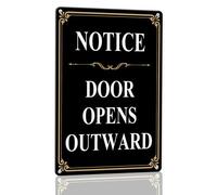 Horienteeon Notice Signs - Door Opens Outward Aluminum Sign 30×40cm, Sturdy Aluminum Yard Signs, Prevent Injuries Damage to Electronic Security Sign Outdoor, Gate Warning Safety Signs
