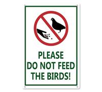 Horienteeon Please Do Not Feed Bird Sign 30cm×40cm, Sturdy Aluminum Metal Signs Rust Free, Do Not Feed The Animals Sign for Park Zoo Farm