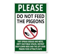 Horienteeon Please Do Not Feed The Pigeons - They Spread Disease And Mites Sign 14cm×20cm, Sturdy Aluminum Signs Rust Free, Do Not Feed The Animals Sign for Park Zoo Farm