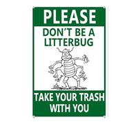 Horienteeon Please Don’t be A Litterbug - Take Your Trash With You Aluminum Sign 14cm×20cm, Sturdy Aluminum Sign Rust Free, Fade Resistan, Yard Grass Lawn Sign