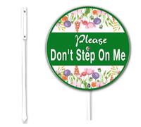 Horienteeon Please Don't Step On Flowers Grass Sign Keep Off Flowers Grass Round 9.2inch Street Business Farm Wildflowers Lawn Walkway Porch Decorations,Outdoor Aluminium Décor