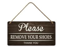 Horienteeon Please Remove Your Shoes Door Sign Hanging Shoes Off Farmhouse Rustic Wooden Hanger For Indoor Outdoor Home Porch Decor 6x12inch