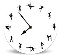 Horienteeon Pole Dance Wall Clock, 25cm Round