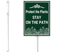 Horienteeon Protect The Plants Stay On The Path Keep Off The Plants Yard Sign 6x4.6inch Street Business Farm Lawn Prop Walkway Porch Decorations,Outdoor Aluminium Décor