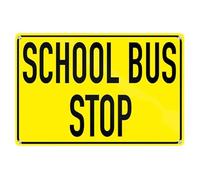 Horienteeon School Bus Stop Sign - Aluminum School Bus Zone - Stop Signs Traffic - Buses Only Sign - School Bus Stop Sign - Yellow School Bus Parking 20×30cm