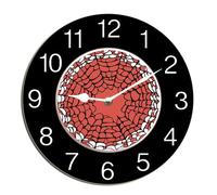 Horienteeon Spider Web Wall Clock Halloween Scary Bat Ghost Witch Haunted House Clock For Living Room, Battery Operated Easy To Read Bedroom, Bathroom And Kitchen Housewarming Seasonal Round 10"