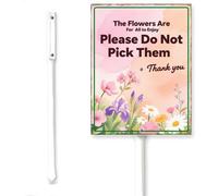 Horienteeon The Flowers Are For All To Enjoy, Please Do Not Pick Them Garden Sign With Stake Wildflowers Yard Caution Safety Outdoor Decoration Rustproof Sturdy Aluminum Plaque For Outdoor Use 8x12"