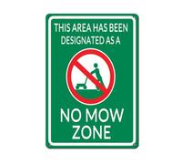 Horienteeon This Area Has Been Designated As A No Mow Zone Sign 14x20cm Rust Free Aluminum, Sturdy Metal Signs with Fade Resistant for Home Farm Yard Indoor or Outdoor Use