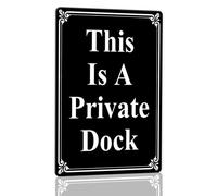 Horienteeon This Is A Private Dock Aluminium Sign 30×40cm, Sturdy Aluminum Metal Signs Rust Free, Private Property Signs No Trespassing Park Sign for Marina Garage Home for Outdoor