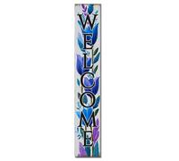 Horienteeon Welcome Sign For Front Porch Tulip Mother Day Welcome Signs Spring Summer Floral Farmhouse Porch Vertical Wooden Plaque Entryway Home Outdoor Seasonal Decoration 8x32inch