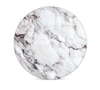 Horienteeon White Marble Coasters Modern Decorations Set of 4 Round Absorbent Ceramic Coasters 10cm Tabletop Protection Mat for Mugs and Cups Office Kitchen Housewarming Gifts