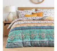 HORIMOTE HOME Boho Floral Double Duvet Cover Sets - Reversible Soft Bedding Quilt Cover Sets, Double Bedding Set with Pillowcases,Yellow,200 x 200 cm
