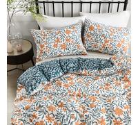 HORIMOTE HOME Double Duvet Set,Bohemian Floral Duvet Cover with 2 Pillow cases,Soft Boho Bedding Quilt Cover Set, Oleander,200 x 200 cm