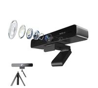 HORION 4k Webcam for Pc, Auto-Framing, 10X Digital Zoom, 100° distortionless Wide-Angle Lens, 4K UHD Video with Dual AI Noise-Canceling Mics, ePTZ, Ideal for Meetings and Remote Education