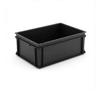 Horison Industries 10 pcs Euro Plastic Container Storage 40 Liters- 600x400x220mm Stackable Crates for Heavy Duty Boxes for Garage, Home & Storage Outdoor Use, Durable and Versatile Tote Box